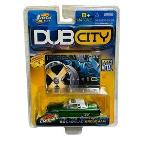 2005 Dub City 1985 Cadillac Brougham Wave 10 Candy Apple Green Metal Jada Toys